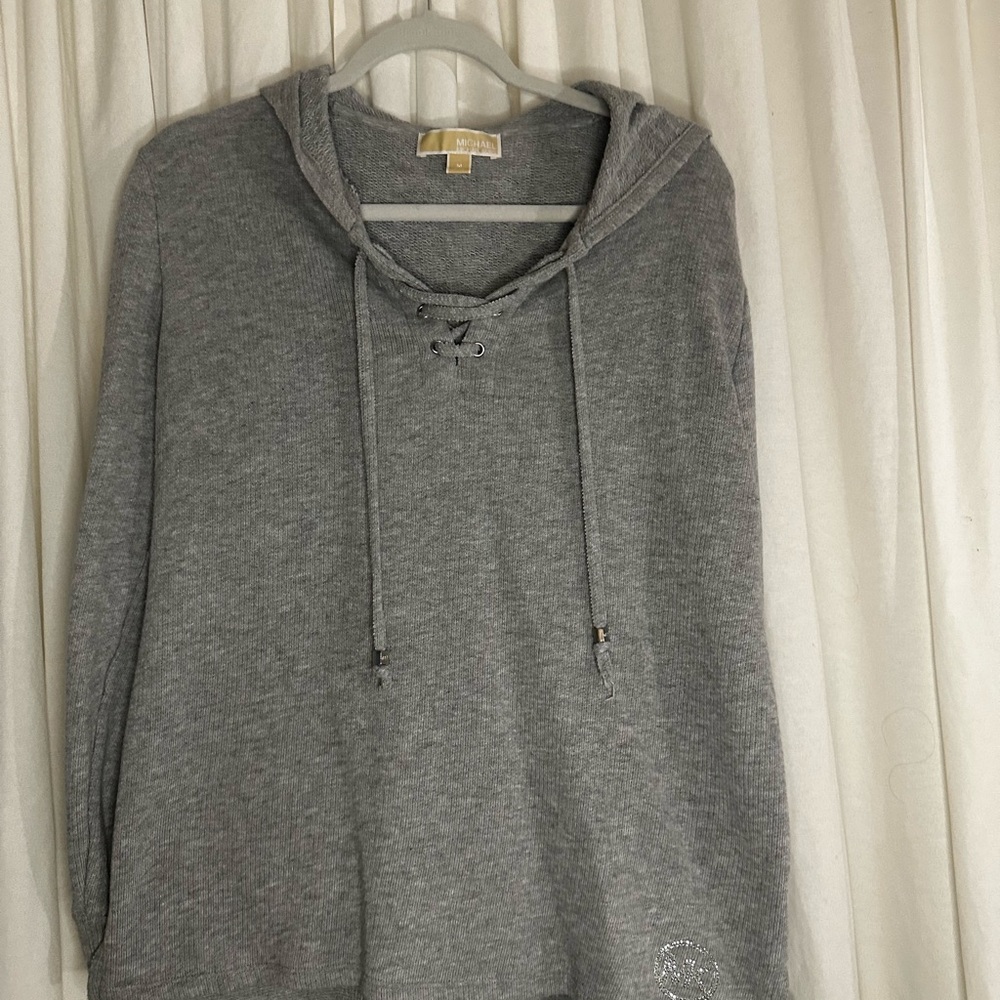 Michael Kors Gray Hoodie Top